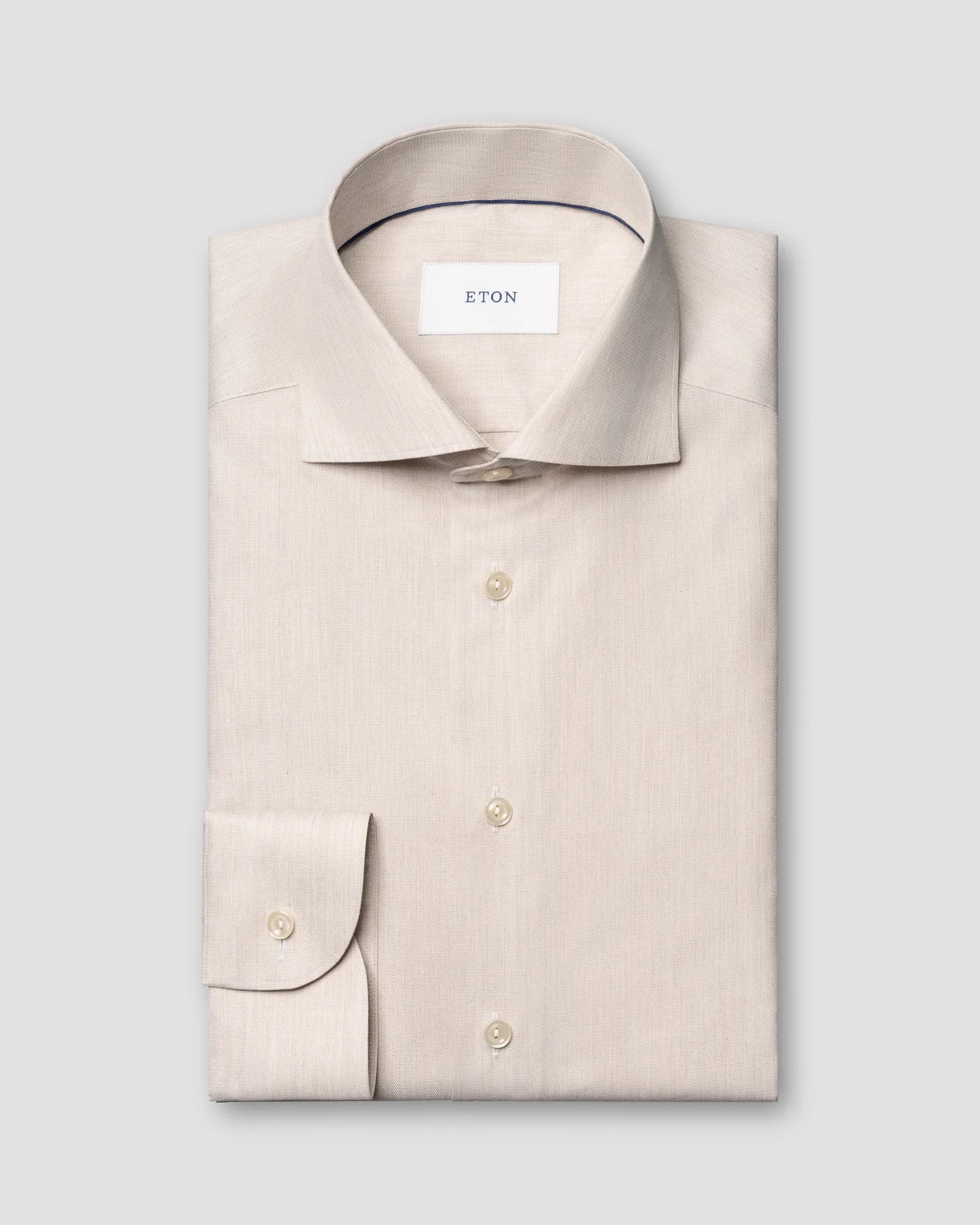 Solid Fine Twill Shirt - Beige
