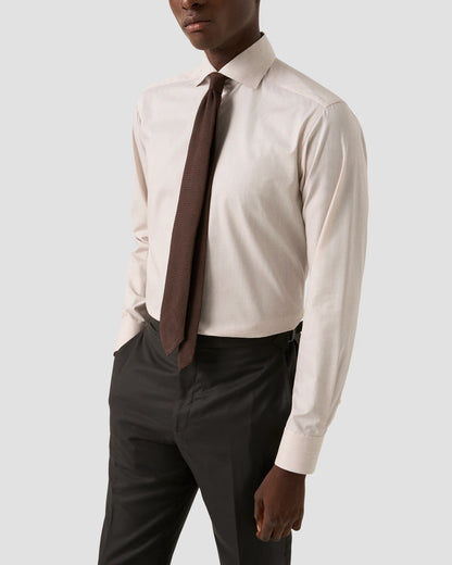 Solid Fine Twill Shirt - Beige