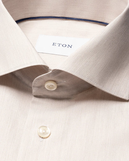 Solid Fine Twill Shirt - Beige