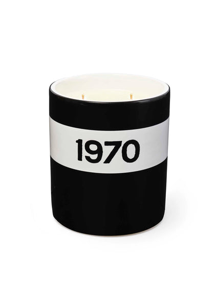 Ceramic Black 1970 Candle