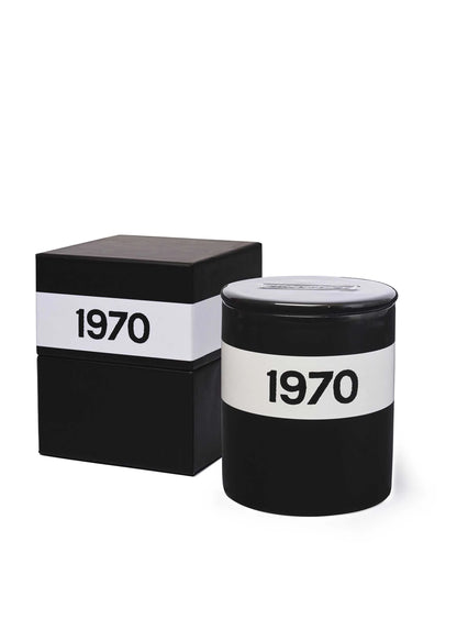 Ceramic Black 1970 Candle