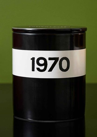 Ceramic Black 1970 Candle