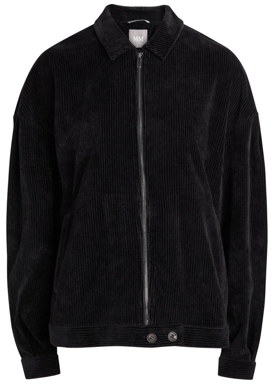 Black Cord Zip Jacket-MM Max Mara-Lewis Yates