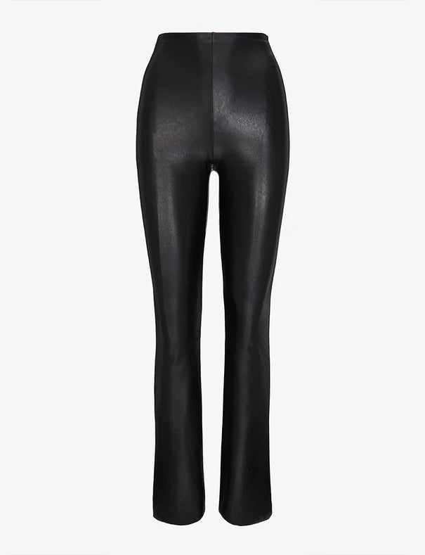 Black Faux Leather Flare-Commando-Lewis Yates
