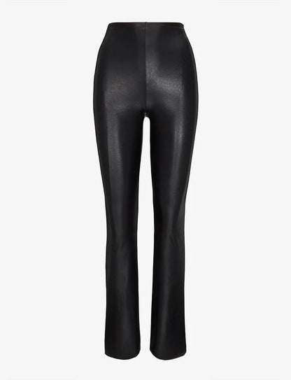 Black Faux Leather Flare-Commando-Lewis Yates