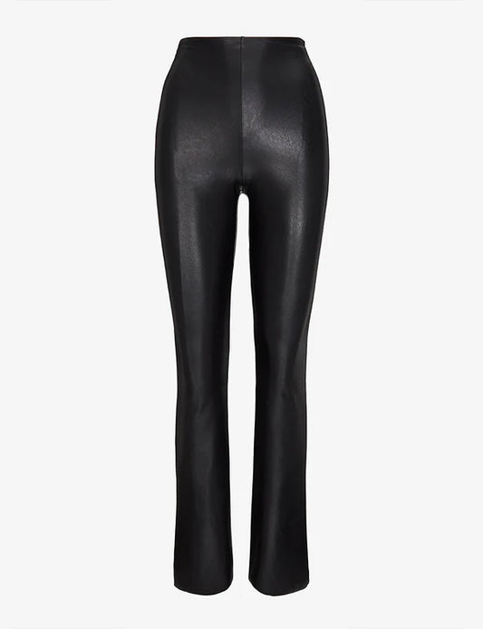 Black Faux Leather Flare-Commando-Lewis Yates
