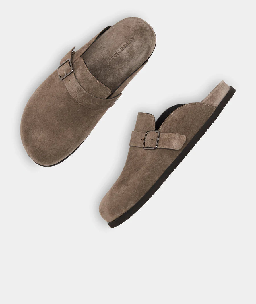 Blake Earth Suede Clog-Garment Projects-Lewis Yates