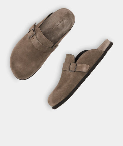 Blake Earth Suede Clog-Garment Projects-Lewis Yates