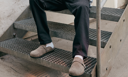 Blake Earth Suede Clog-Garment Projects-Lewis Yates