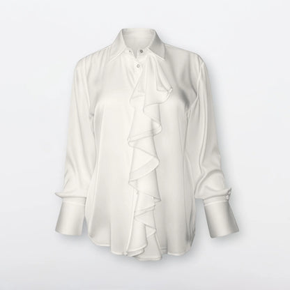 Bordeuax Blouse White-Silk95Five-Lewis Yates