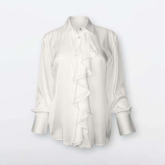 Bordeuax Blouse White-Silk95Five-Lewis Yates