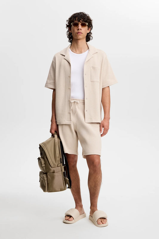 Simon Waffle Shorts Moonbeam