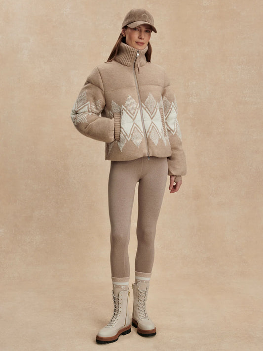 Belinda Knit Puffer - Light Taupe