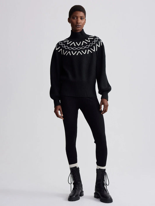 Marcie Fairisle Sweater - Black