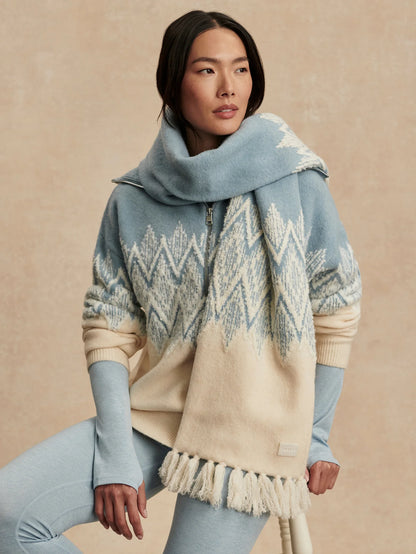 Sebastian Jacquard Scarf - Ashley Blue