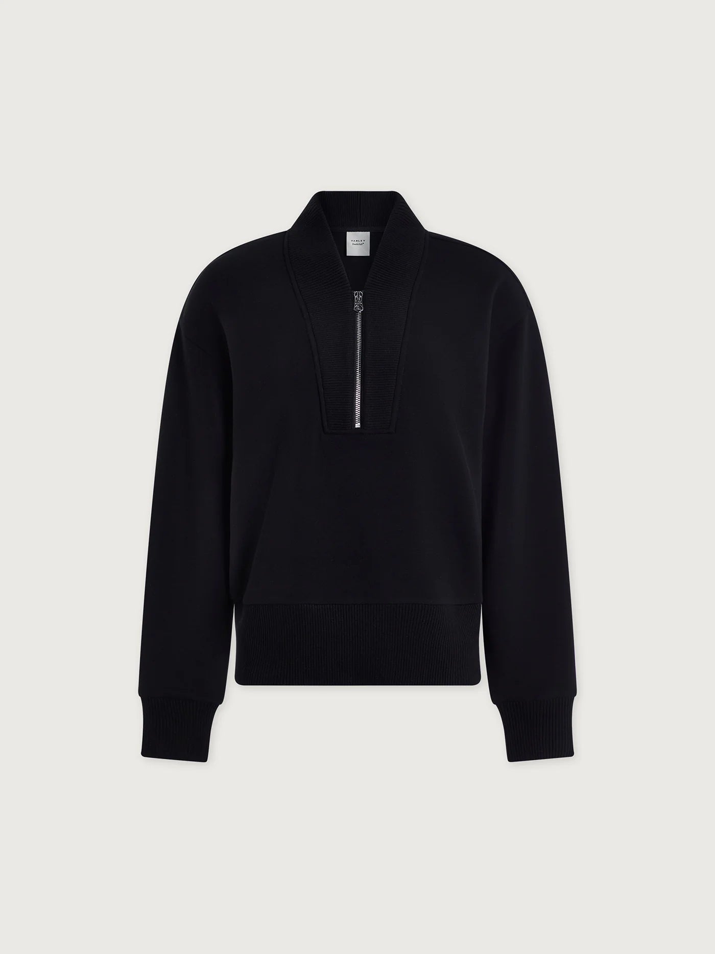 Sally Half-Zip Sweat – Black