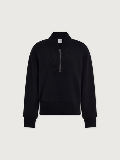 Sally Half-Zip Sweat – Black