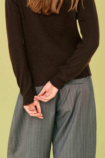 Cashmere Distressed Crew Neck-Jumper 1234-Lewis Yates