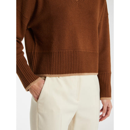 Cashmere Mix V Pullover-Penny Black-Lewis Yates