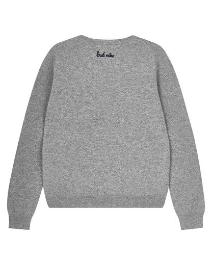 Cashmere 'Naughty But Nice' Crew Grey