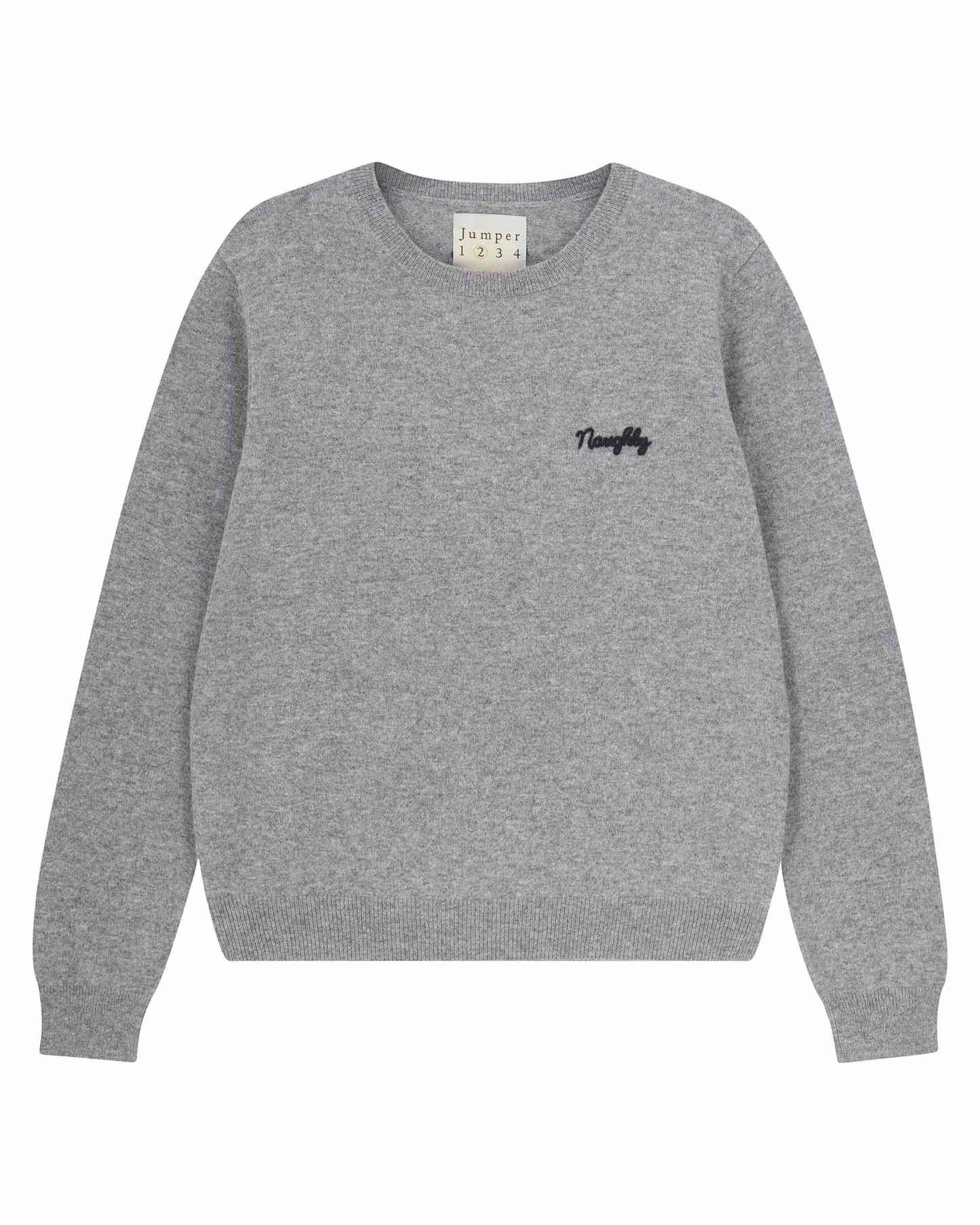 Cashmere 'Naughty But Nice' Crew Grey