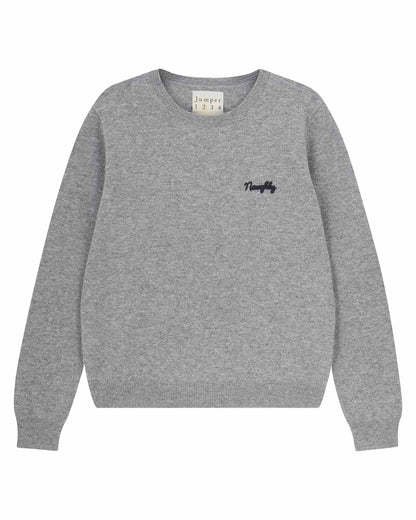 Cashmere 'Naughty But Nice' Crew Grey