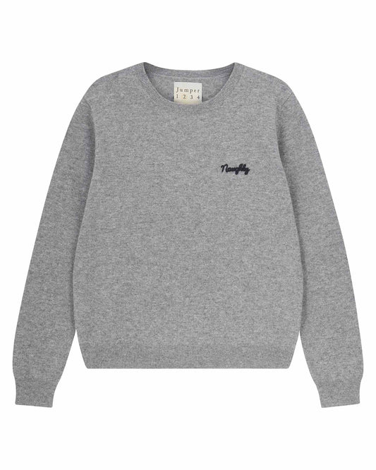 Cashmere 'Naughty But Nice' Crew Grey