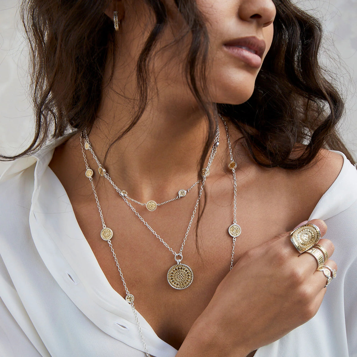 Classic Reversible Disc Necklace-Anna Beck-Lewis Yates