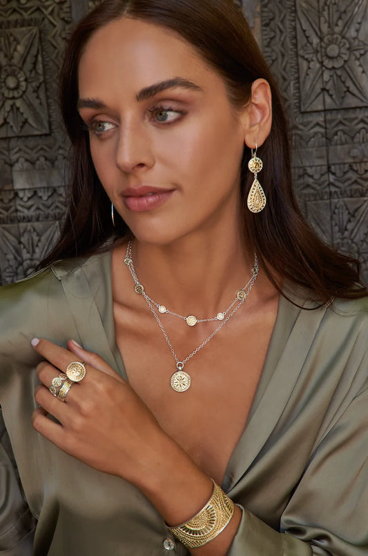 Classic Round Flower Necklace-Anna Beck-Lewis Yates