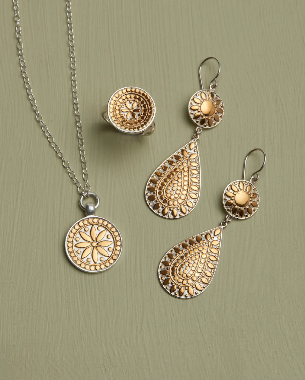 Classic Round Flower Necklace-Anna Beck-Lewis Yates