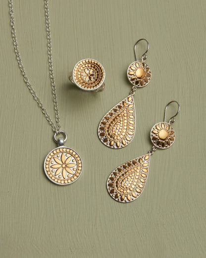 Classic Round Flower Necklace-Anna Beck-Lewis Yates