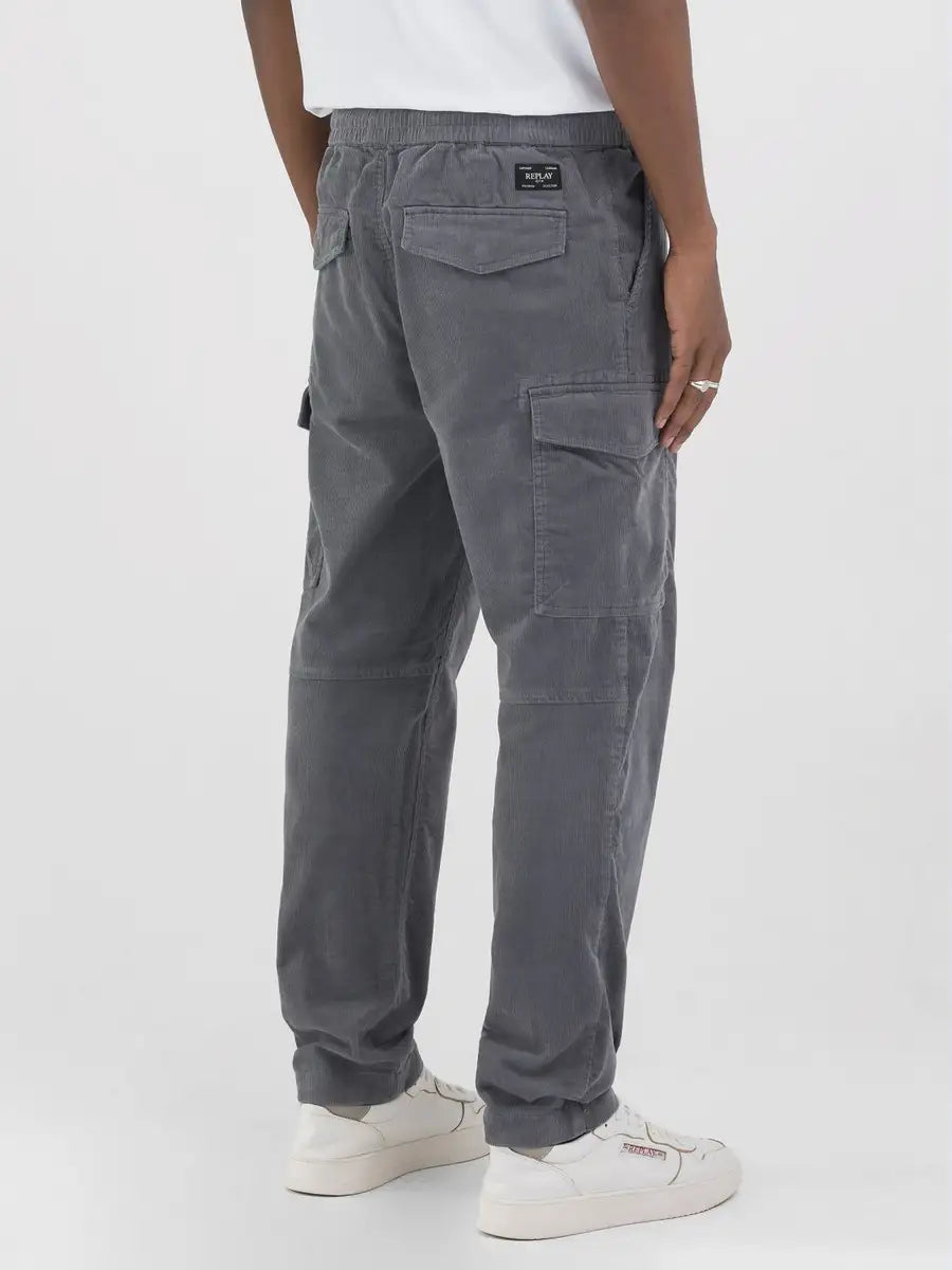 Corduroy Cargo Joggers-Replay-Lewis Yates