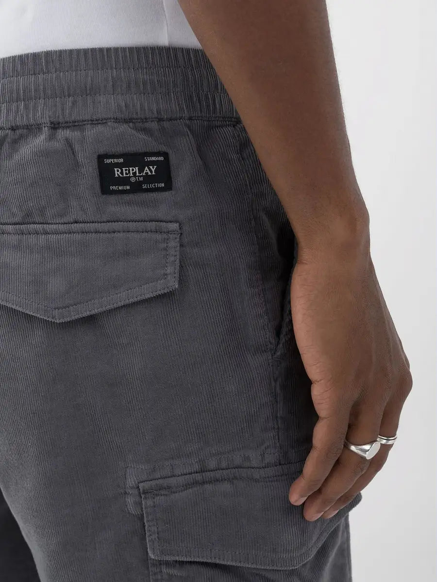 Corduroy Cargo Joggers-Replay-Lewis Yates