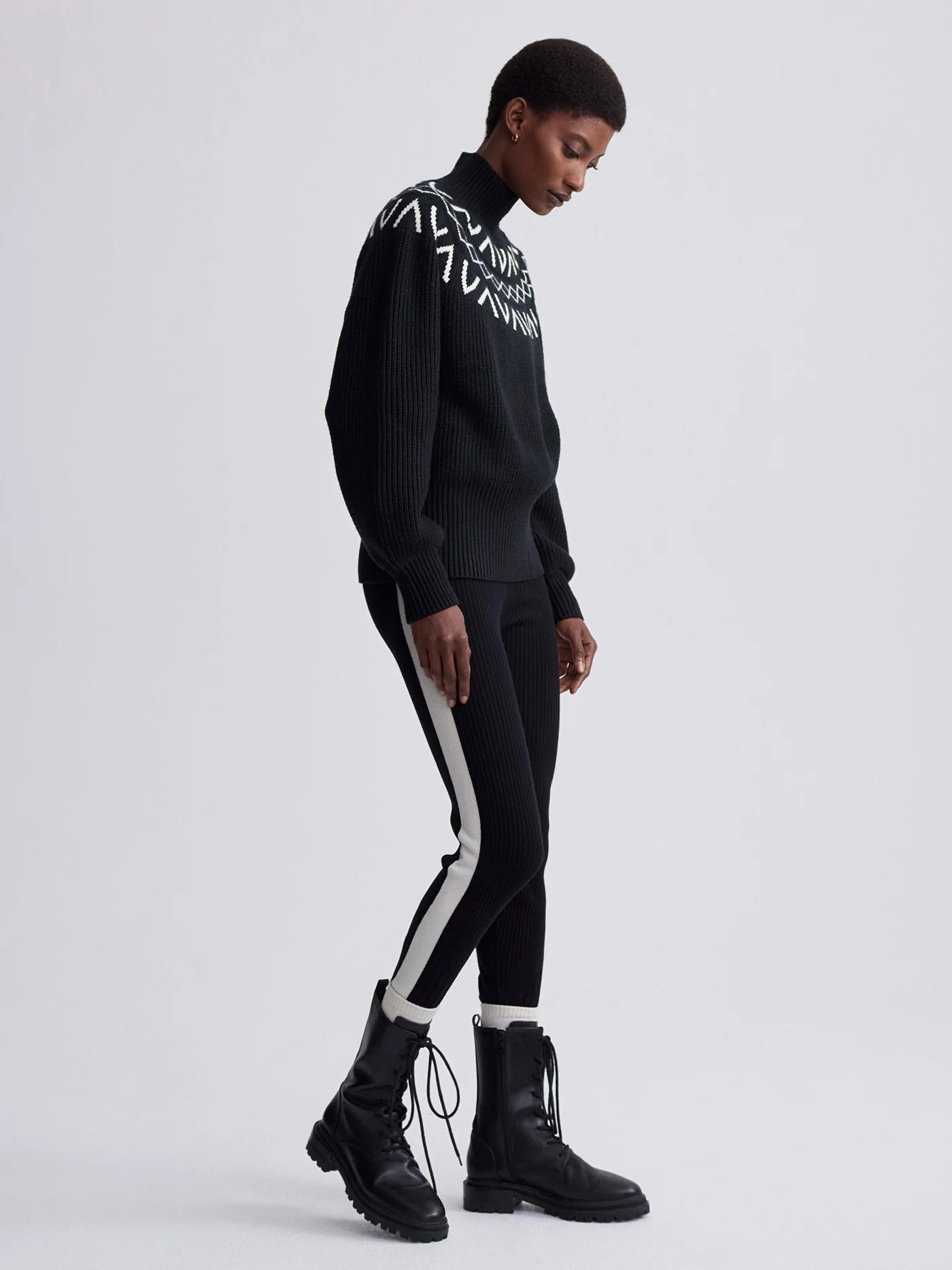 Marcie Fairisle Sweater - Black