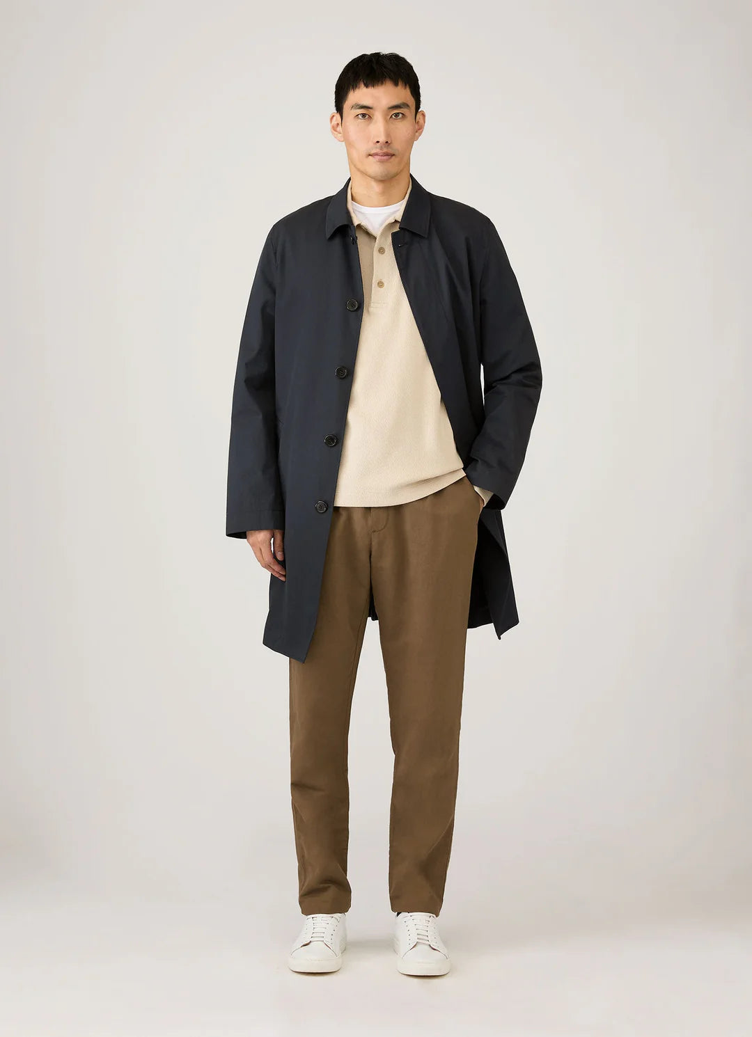 Dark Cedar Drawstring Trouser-Sunspel-Lewis Yates