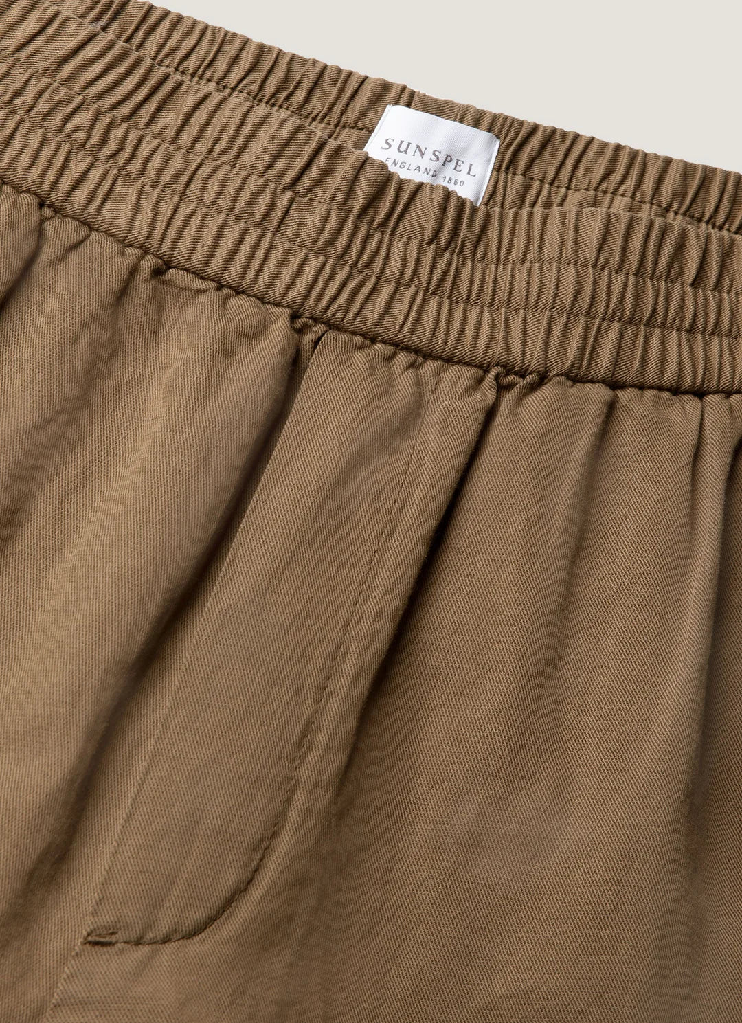 Dark Cedar Drawstring Trouser-Sunspel-Lewis Yates