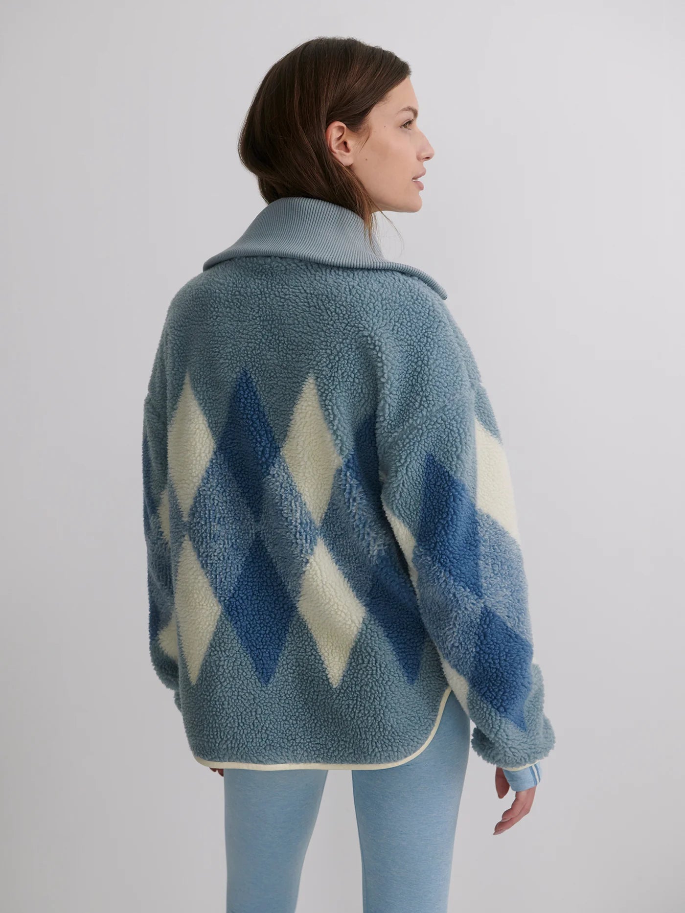 Franca Sherpa Jacket - Ashley Blue