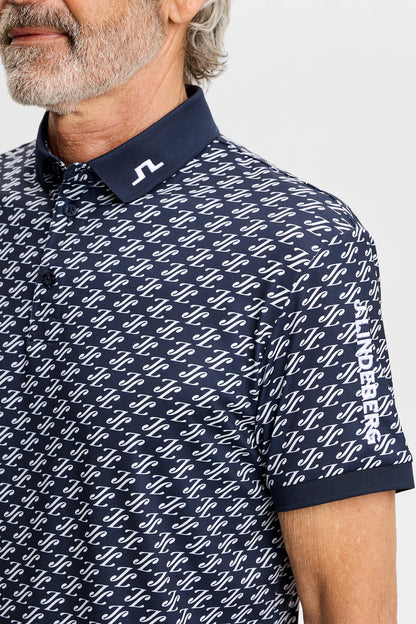 Tour Tech Print Polo Navy