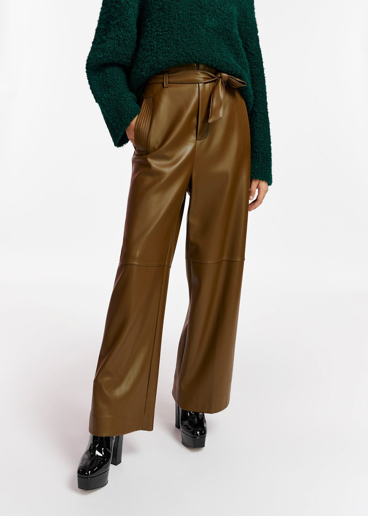 Encounter Faux Leather Pants-Essentiel Antwerp-Lewis Yates