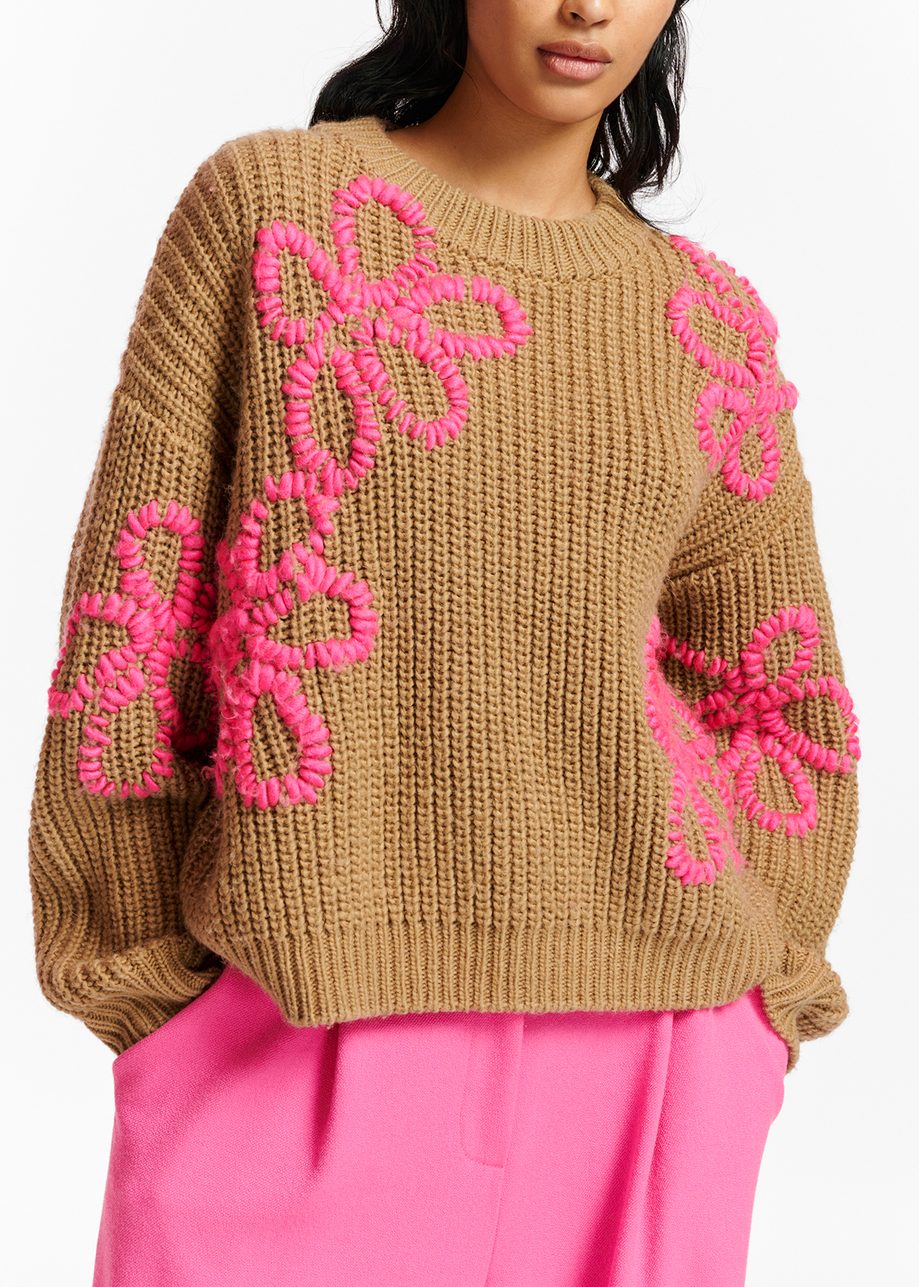 Eschew Floral Embroidered Pullover