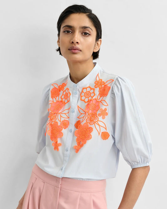 Jorja Flower Applique Shirt