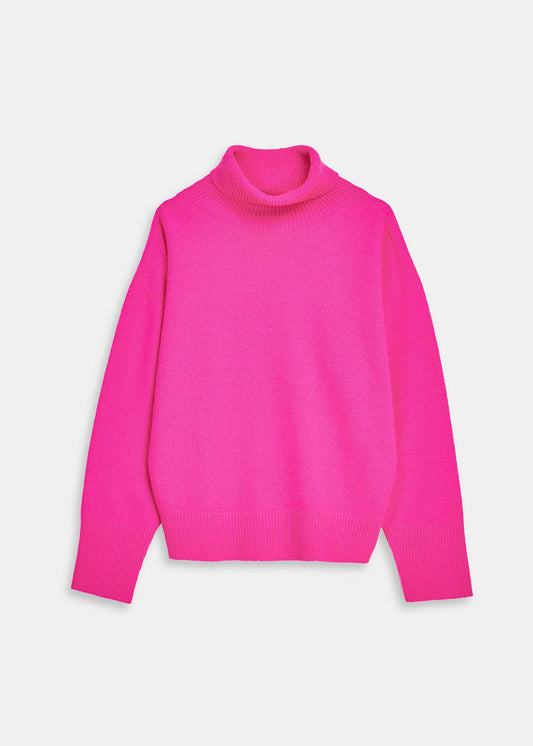 Extraus Neon Pink Turtleneck Sweater