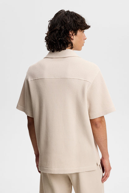 Theron Waffle Shirt Moonbeam