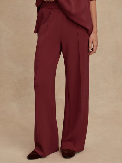Wide-Leg Pant 30" – New Maroon