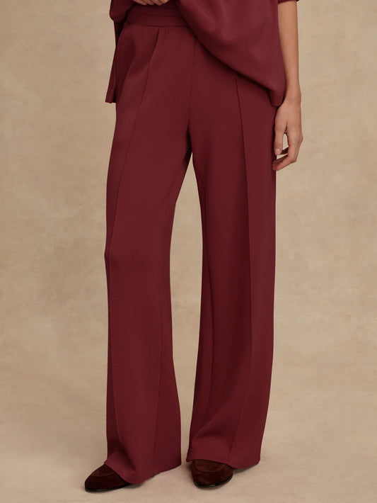 Wide-Leg Pant 30" – New Maroon