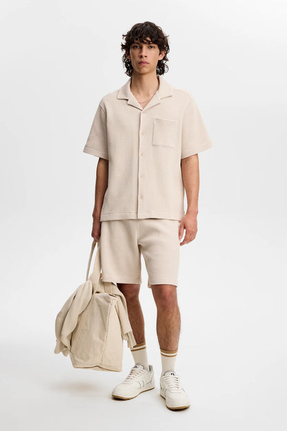 Theron Waffle Shirt Moonbeam
