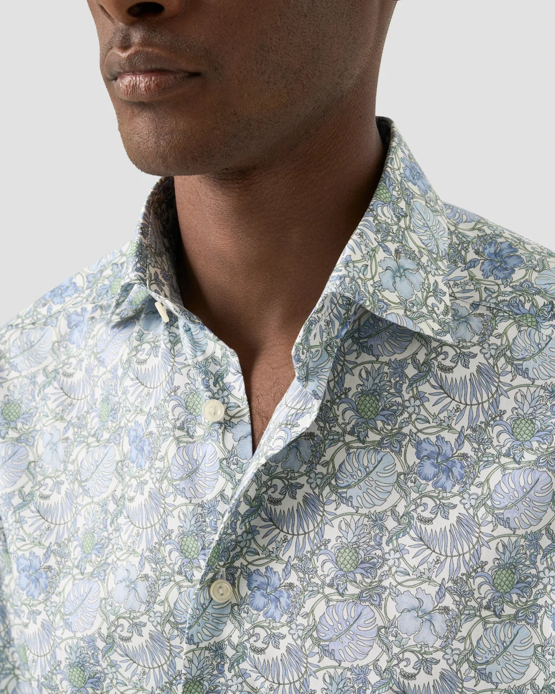Floral Print Twill Shirt