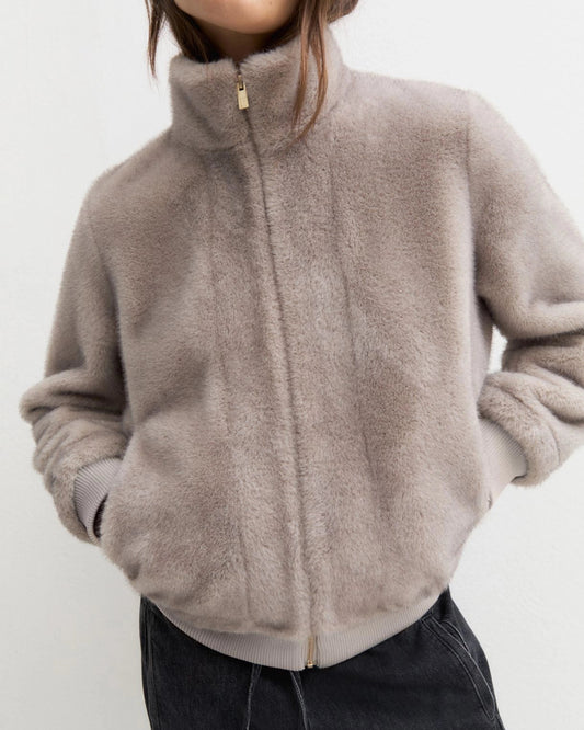 Furry Bomber Jacket-EMME Marella-Lewis Yates