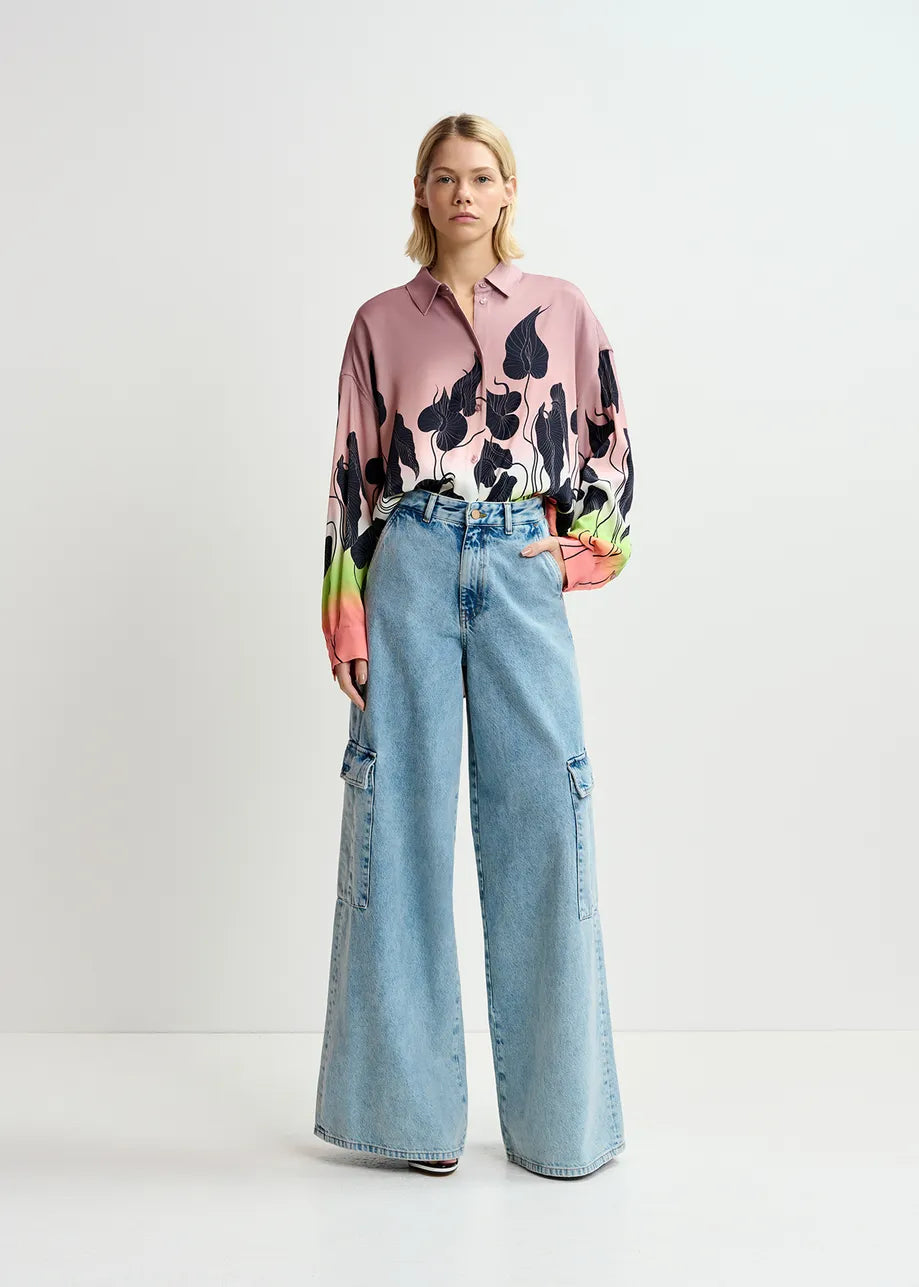 Gnome Wide Leg Cargo Jeans-Essentiel Antwerp-Lewis Yates
