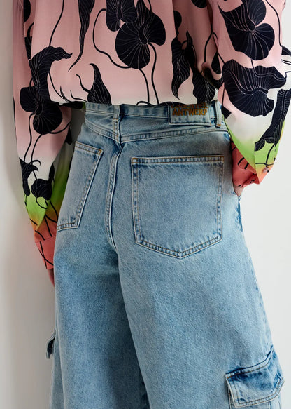 Gnome Wide Leg Cargo Jeans-Essentiel Antwerp-Lewis Yates